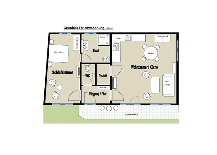 Сasa de vacaciones In With Barbecue